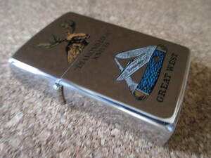 ZIPPO 『GREAT WEST DIAMOND EDGE KNIVES』1993年5月製造 アウトドア ヘラジカ ナイフ マルチツール オイルライター ジッポー 廃版激レア