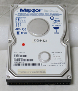 ■ Maxtor Diamond Max 16 IDE接続HDD （ ６０GB ）　【中古】　 CD-18