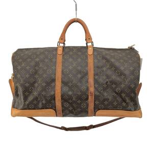 1円スタート ジャンク リペア リメイク ルイヴィトン ボストンバッグ モノグラム VI862 LouisVuitton レザー 革 ブラウン 旅行鞄 カバン