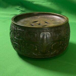 古物 煎茶道具 建水 こぼし 真鍮 アンティーク 美術品 茶器 お茶 古銅