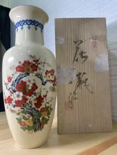 花瓶 仙木 花柄　骨董品