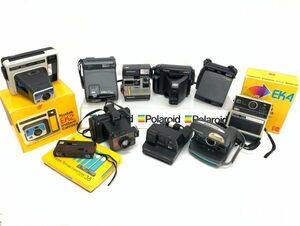 廃業カメラ店 保管品 ポラロイドカメラ 店頭照明パネル カメラ本体 大量まとめてセット KODAK polaroid EK2 FUJI フォトラマ EK4 EE44 635