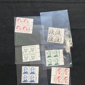 アメリカ切手　1985年発行　人物　６シート