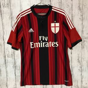 【adidas】アディダス サッカー イタリア AC Milan ミラン 半袖ユニフォーム Oサイズ 14/15s ホーム