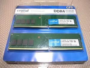 ★ Crucial クルーシャル Micron 32GB 16GB×2枚 DDR4-3200 PC4-25600 CT16G4DFRA32A.C8FE 1.2V CL22 CFD 片面 マイクロンチップ 動作品