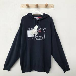 TOMMY JEANS トミー ジーンズ メンズ 新品タグ付き オーバーサイズ コットンニットパーカー size M