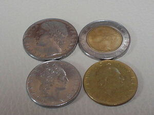 ◆イタリア　コイン　古銭　4種◆