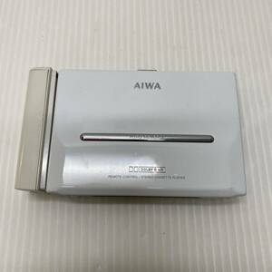 AIWA アイワ ポータブルカセットプレーヤー HS-PL55 ホワイト 白色 電池ボックス付き カセットウォークマン ジャンク品 