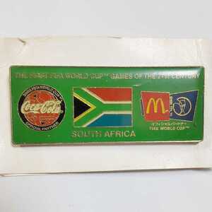 送料120円～ FIFA WORLD CUP ワールドカップ SOUTH AFRICA 南アフリカ ピンバッジ ★検)非売品 マクドナルド Coca-Cola ピンバッチ NEWERA