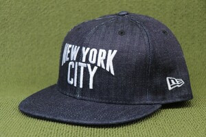 新品 ニューエラ New York City NYC NEWERA キャップ 帽子 デニム インディゴ SNAPBACK FREESIZE OSFA 管No1Am