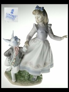 n233 LLADRO リヤドロ アリス・イン・ワンダーランド 不思議の国のアリス アリスと兎 フィギュリン 飾物