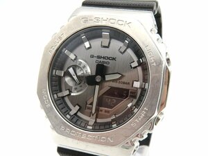 1円◆稼働◆ カシオ GM-2100 G-SＨＯCＫ シルバー クオーツ メンズ 腕時計 N13902