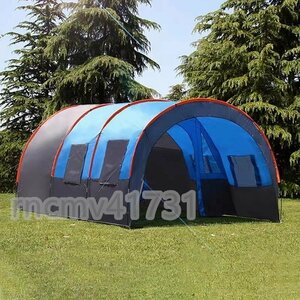「81SHOP」品質保証☆超大型 8人用 チーム トンネルテント 屋外テント テントファミリーキャンプ 豪雨対策
