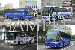 D【バス写真】L版４枚　両備バス　エアロクイーン　エアロバス　高速車