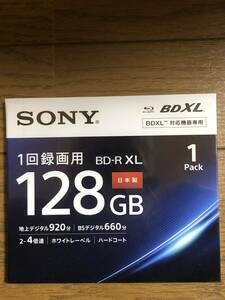 SONY日本製 ビデオ用BD-R XL 追記型 片面4層128GB 4倍速 ホワイトワイドプリンタブル 1枚パック BNR4VAPJ4