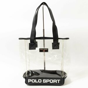 POLO SPORT RALPH LAUREN ポロスポーツ ラルフローレン ビニールトートバッグ ブラック 黒 PVC レディース 手さげ シースルー bag 鞄