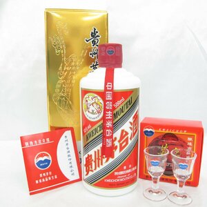 【未開栓】貴州茅台酒 マオタイ酒 天女ラベル 2023 MOUTAI KWEICHOW 中国酒 500ml 53% 946g 箱/グラス付 11555268 0425