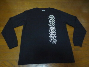 未使用品　ＴＨＲＡＳＨＥＲ×Ｋｅｉｔｈ　Ｈａｒｉｎｇ　スラッシャー×キースヘリング　長袖プリント入りコットンティーシャツ　黒　Ｌ