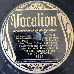 Billie Holiday / Vocalion 78rpm / Let