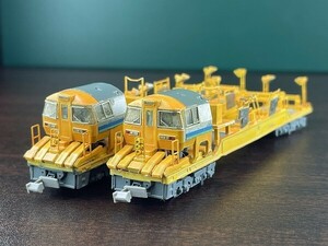 送料185円~ ワールド工芸 769299 JR東海 キヤ97系 201・202 ロングレール運搬車 2両セット 組立キット 組立品 ジャンク／F4hn