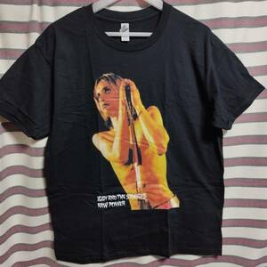 イギーポップ アンド ザ・ストゥージス Tシャツ Iggy Pop and The Stooges - Raw Power BIGプリントTシャツ黒 L 新品　バンドtee