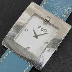 エルメス BE1.210 ベルトウォッチ クォーツ 腕時計 メンズ ホワイト文字盤 付属品あり 未稼働品 ブランド小物 HERMES
