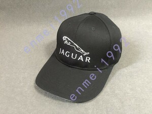 ジャガー JAGUAR用★スポーツ コットンツイル 帽子 自動車 刺繍ロゴ付き フリーサイズ ブラック CAP 野球帽 調節可能 新品未使用