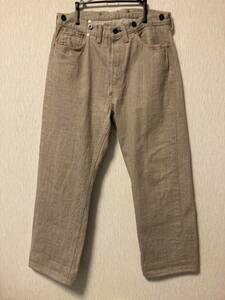 ●TCB jeans TWO CAT’S トゥーキャッツ ジーンズ （W80cm） 日本製 サスペンダーボタン ログウッド染め カラーデニムパンツ 