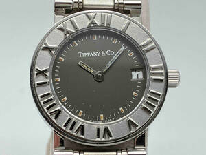 【ジャンク】TIFFANY＆Co.(T＆CO.) アトラス 文字盤黒 腕時計