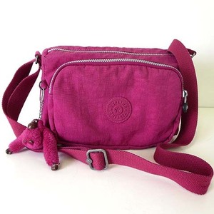 キプリング KIPLING バッグ ショルダーバッグ ナイロン ロゴ 赤紫 レッドパープル かばん 鞄 カバン