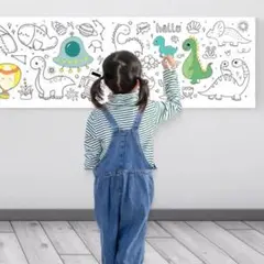 恐竜 子供の描画ロール 塗り絵ロール 描画用紙ロール DIY