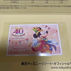 東京ディズニーリゾート 株主優待 1枚