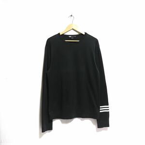 トレンド【Yohji Yamamoto adidas Y-3 ヨウジヤマモト アディダス ワイスリー】ストライプ ロゴ 長袖 カットソー Tシャツ/シャツ 