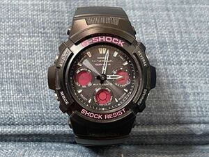 美品 CASIO カシオ G-SHOCK ジーショック 腕時計 AWG-100F-1AJF ソーラー電波 マルチバンド5 タフソーラー