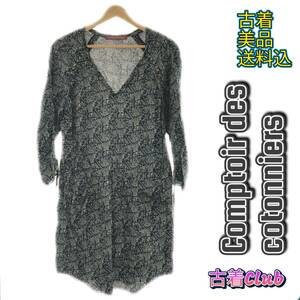 072 Comptoir des cotonniers コントワーデコトニエ ワンピース ひざ丈 カジュアル レディース 総柄