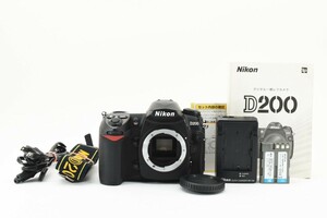 ★新品級　動作確認済★ NIKON ニコン D200 説明書付き ショット数 1,264枚　デジタル ボディ 防湿庫管理 #S012