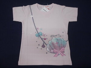 新品　110　女児半袖Ｔシャツ　ピンク　レターパック発送（代引き不可）31547D