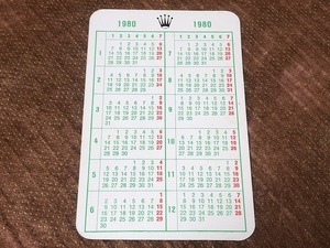 希少 ロレックス カレンダー 1980年 ノベルティ ヴィンテージ アンティーク Calendar 80年代 時計 付属品 ROLEX 非売品