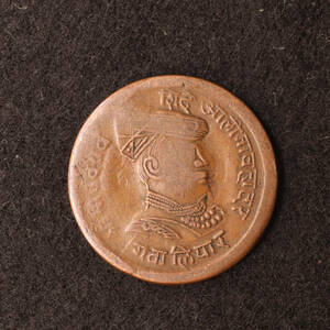 インド藩王国 グワーリヤル 1/4アンナ銅貨（1910年台）[E2874] コイン