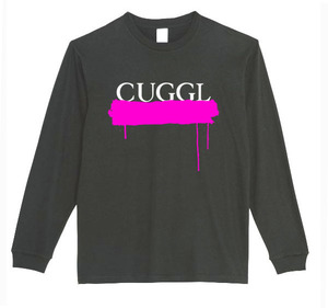 【黒ピンク3XLパロディ5.6oz】CUGGLキューグルロングTシャツ面白いおもしろうけるプレゼント長袖ロンT送料無料・新品人気