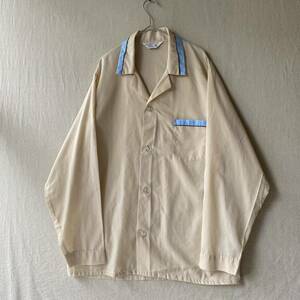 70s TOWNCRAFT パジャマ シャツ / 実寸L ポリ コットン オープンカラー ボックス ビンテージ 60s USA T3-04155-1858 sale