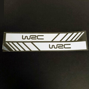 WRC　ドアミラーステッカー　シルバーホワイト　１セット