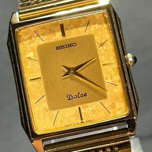 1970年代製 SEIKO セイコー DOLCE ドルチェ 7740-5000 腕時計 クオーツ アナログ ゴールド 亀戸製 ステンレススチール メンズ 電池交換済み