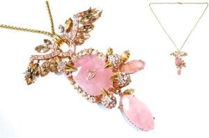 Vivienne Westwood ネックレス ピンクゴールド ラインストーン GILDA PENDANT 新品 ゴージャス 王冠 地球 ORB ヴィヴィアンウエストウッド