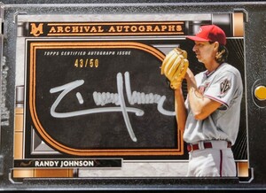 2021 topps mlb museum collection archival auto /50 randy johnson 