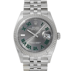 ロレックス ROLEX デイトジャスト 36 126234 スレート/グリーンローマ文字盤 新品 腕時計 メンズ