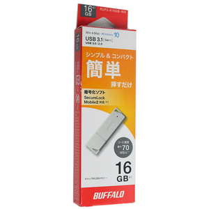 【ゆうパケット対応】BUFFALO バッファロー USB3.0用 USBメモリー RUF3-K16GB-WH 16GB ホワイト [管理:1000022471]