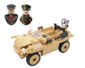 【新品】ドイツ軍水陸両用車シュビムワーゲン　第二次世界大戦　ノルマンディー上陸作戦　レゴ互換品レゴ LEGO ミニフィグミリタリー