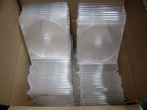 ◎CD/DVDプラケース　1枚収納スリム 100個セット 中古品◎