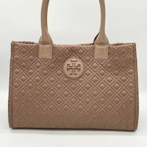 【美品】ToryBurch トリーバーチ フレミング キルティング トートバッグ 冠婚葬祭 シンプル エナメル ナイロン レザー EJ000407A